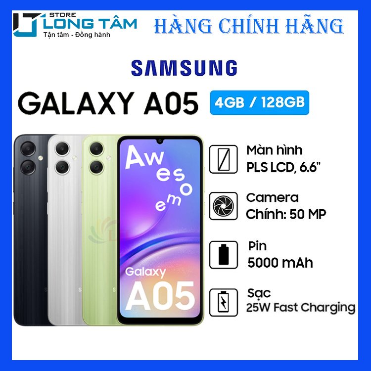 Điện thoại Samsung A05 4GB - hàng chính hãng