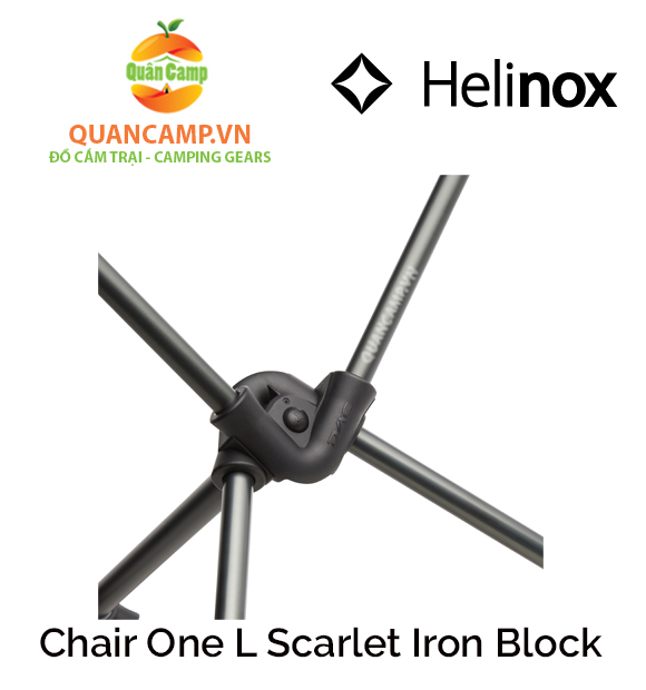 Ghế dã ngoại xếp gọn Helinox Chair One L Scarlet Iron Block