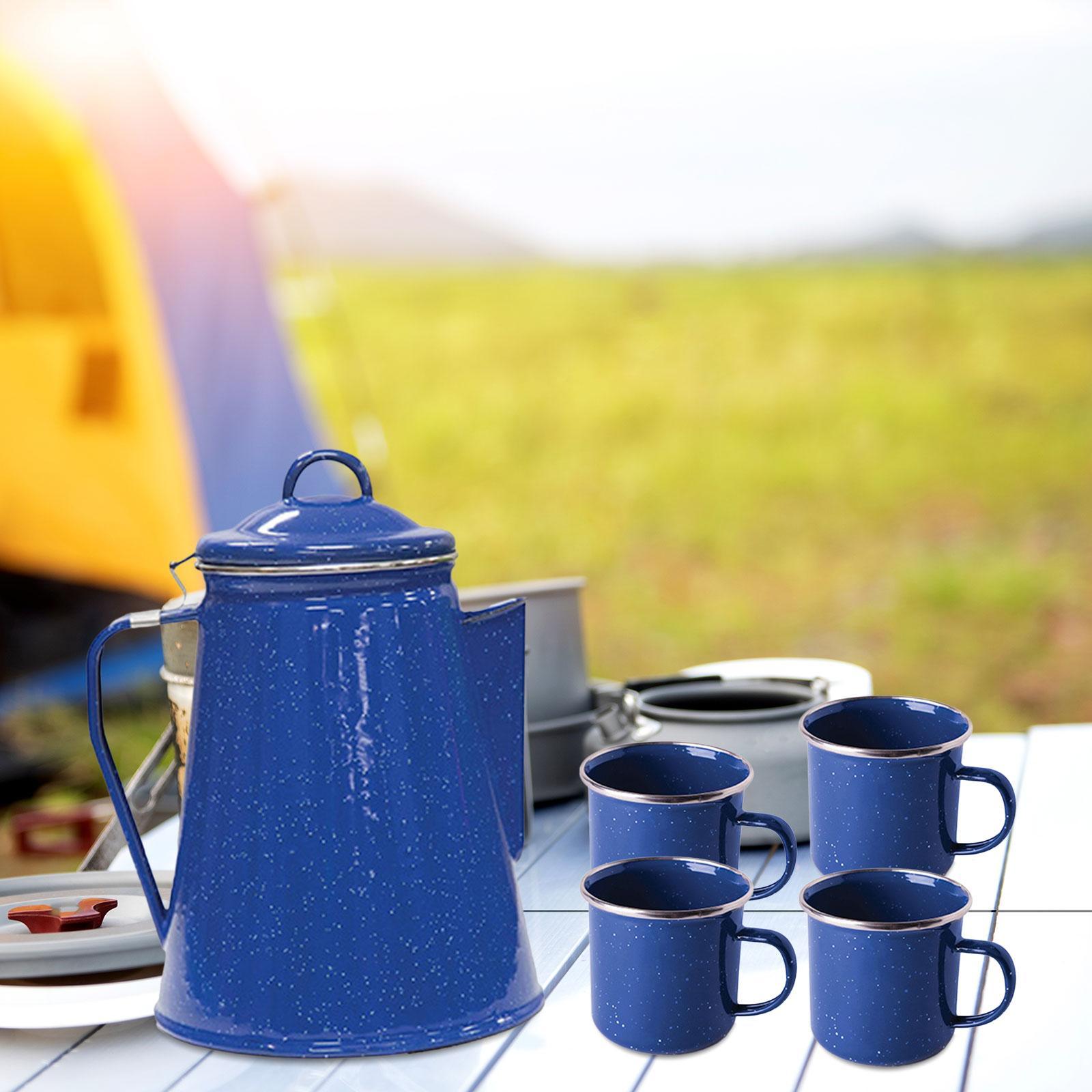 Enamel Coffee Kettle Water Pot Durable Cold Water Tea Pot Outdoor Coffee Pot