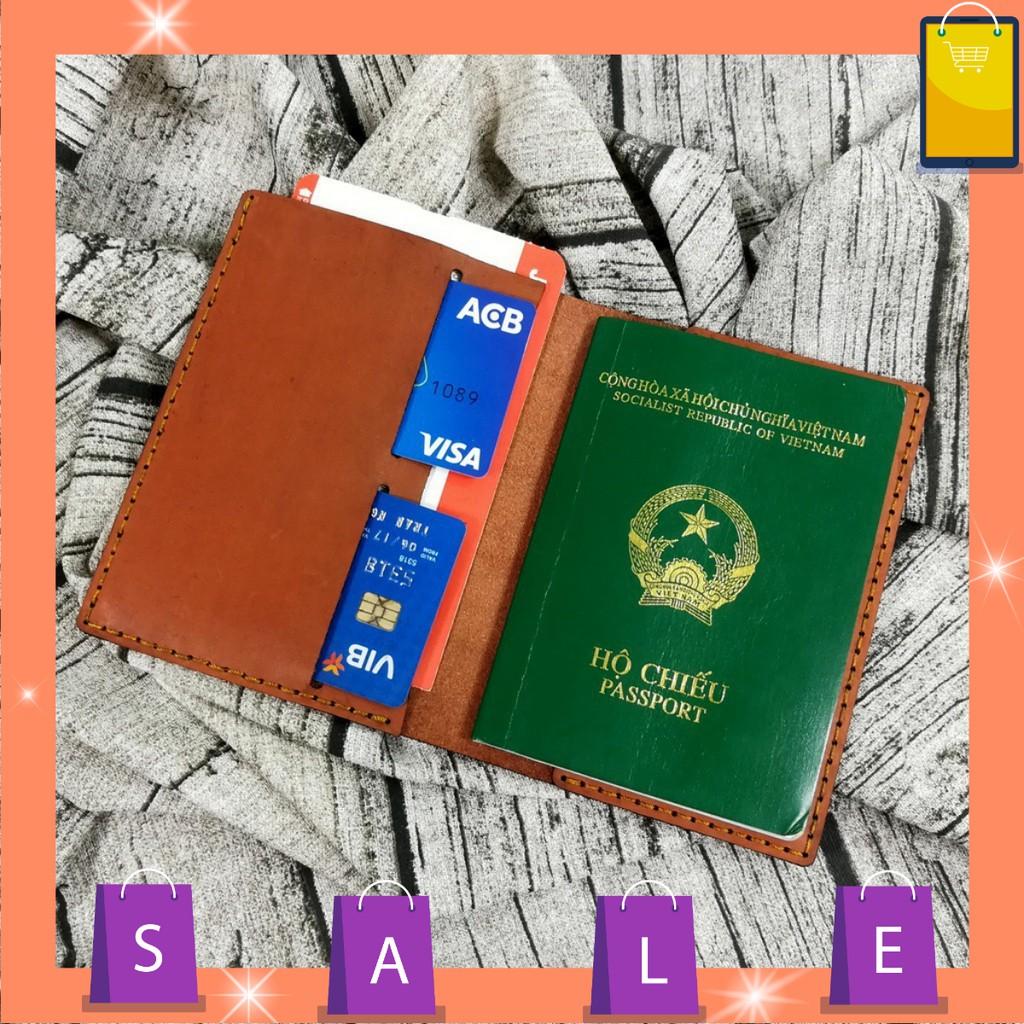 Ví đựng passport da bò, bao da đựng hộ chiếu da thật 100% - Dyshop PP921