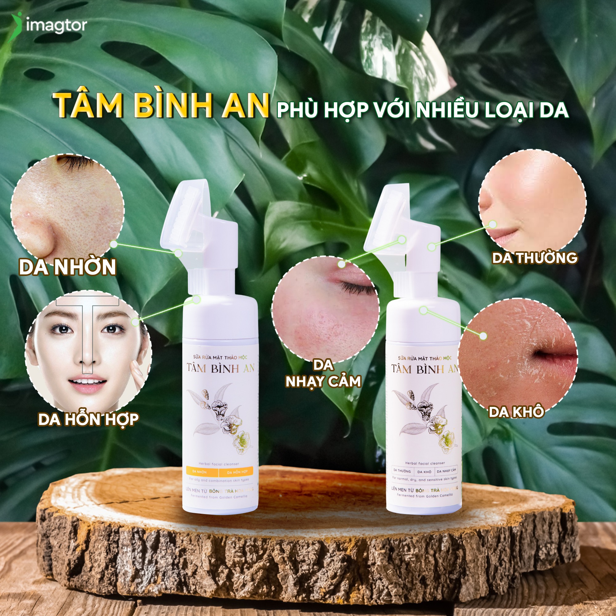 Sữa rửa mặt thảo mộc ( da thường, da khô, da nhạy cảm) - 150ml