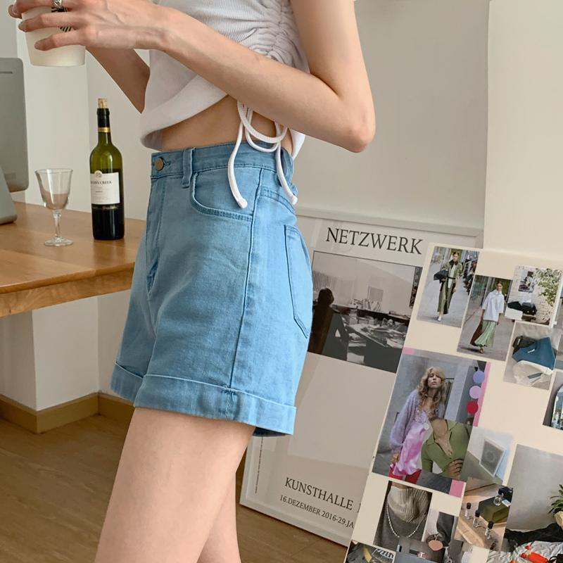 Quần Đùi Denim Lưng Cao Mẫu Mới 42296