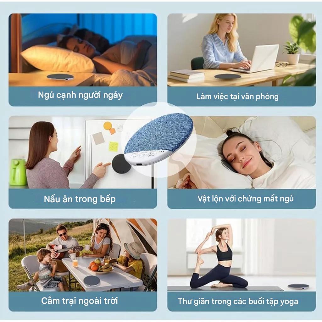 Loa bluetooth đặt ngủ dưới gối X3 Pro Bluetooth 5.4, có tiếng ồn trắng hỗ trợ giấc ngủ, Hẹn giờ + tặng bịt mắt - Hàng nhập khẩu