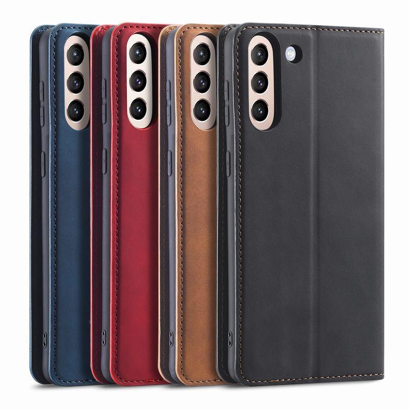Bao da dành cho Samsung Galaxy Note 8, Note9, Note 10, Note 10 Plus, Note 20, Note 20 Ultra dạng ví cao cấp, kiểu dáng sang trọng thời trang, ngăn đựng thẻ tiện lợi, bảo vệ điện thoại toàn diện