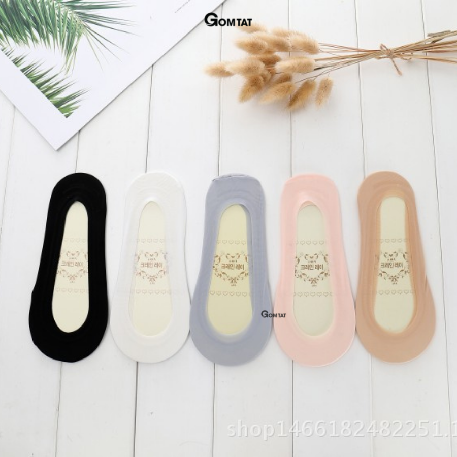 Tất Nữ Búp Bê Có Đệm Cao Su Chống Trượt, Vớ Nữ Mang Giày Lười Giày Cao Gót Giày Búp Bê Giấu Vớ - TATBUPBE