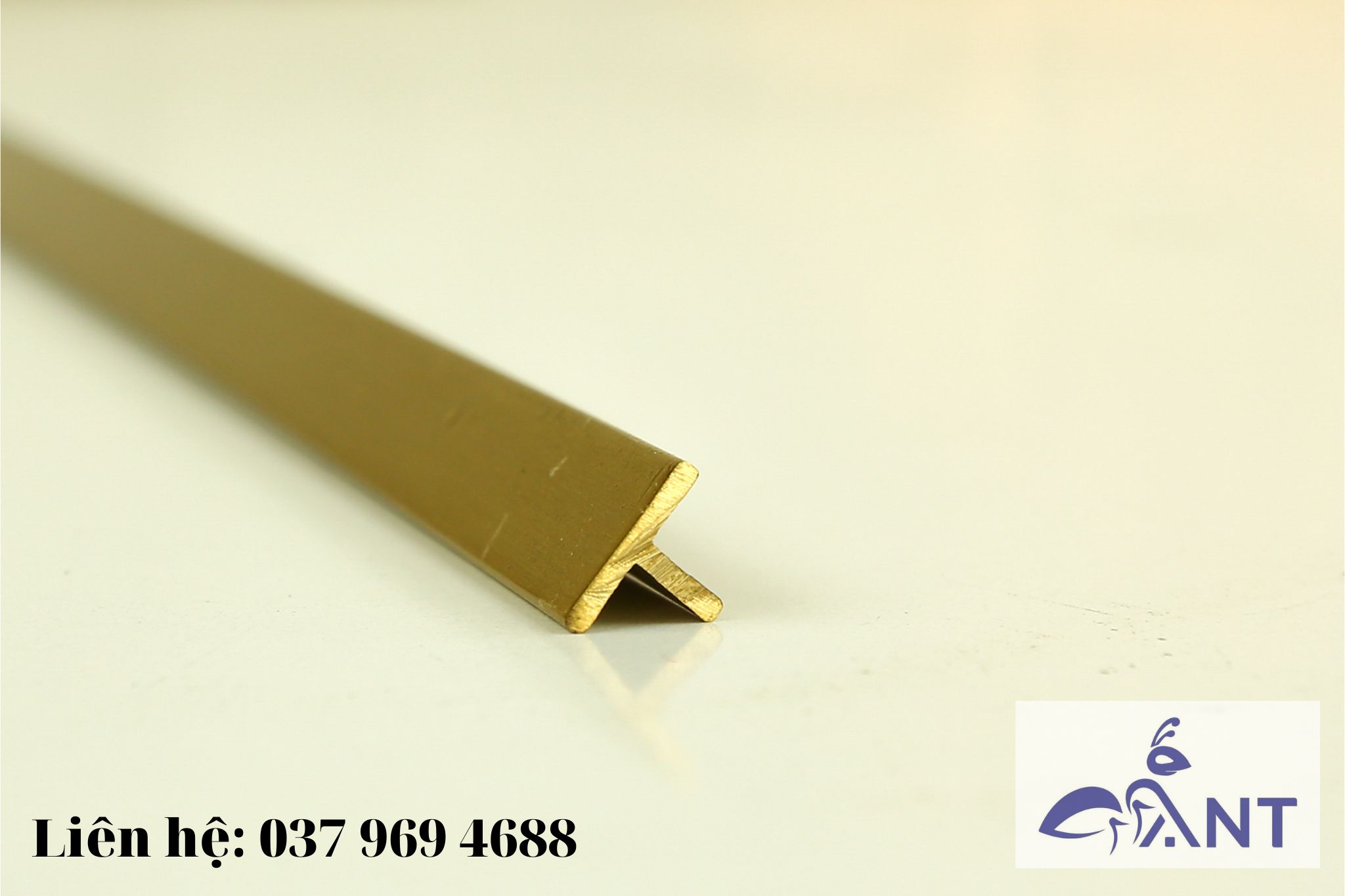 Nẹp đồng t10 mặt thẳng, nẹp đồng chữ t, thanh dài 4m, hỗ trợ cắt theo kích thước, trang trí nhà cửa