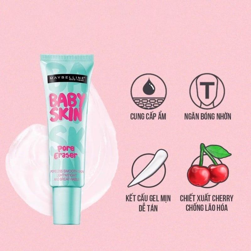 Kem Lót Làm Mịn Da, Che Khuyết Điểm, Se Khít Lỗ Chân Lông Maybelline Baby Skin Pore Eraser