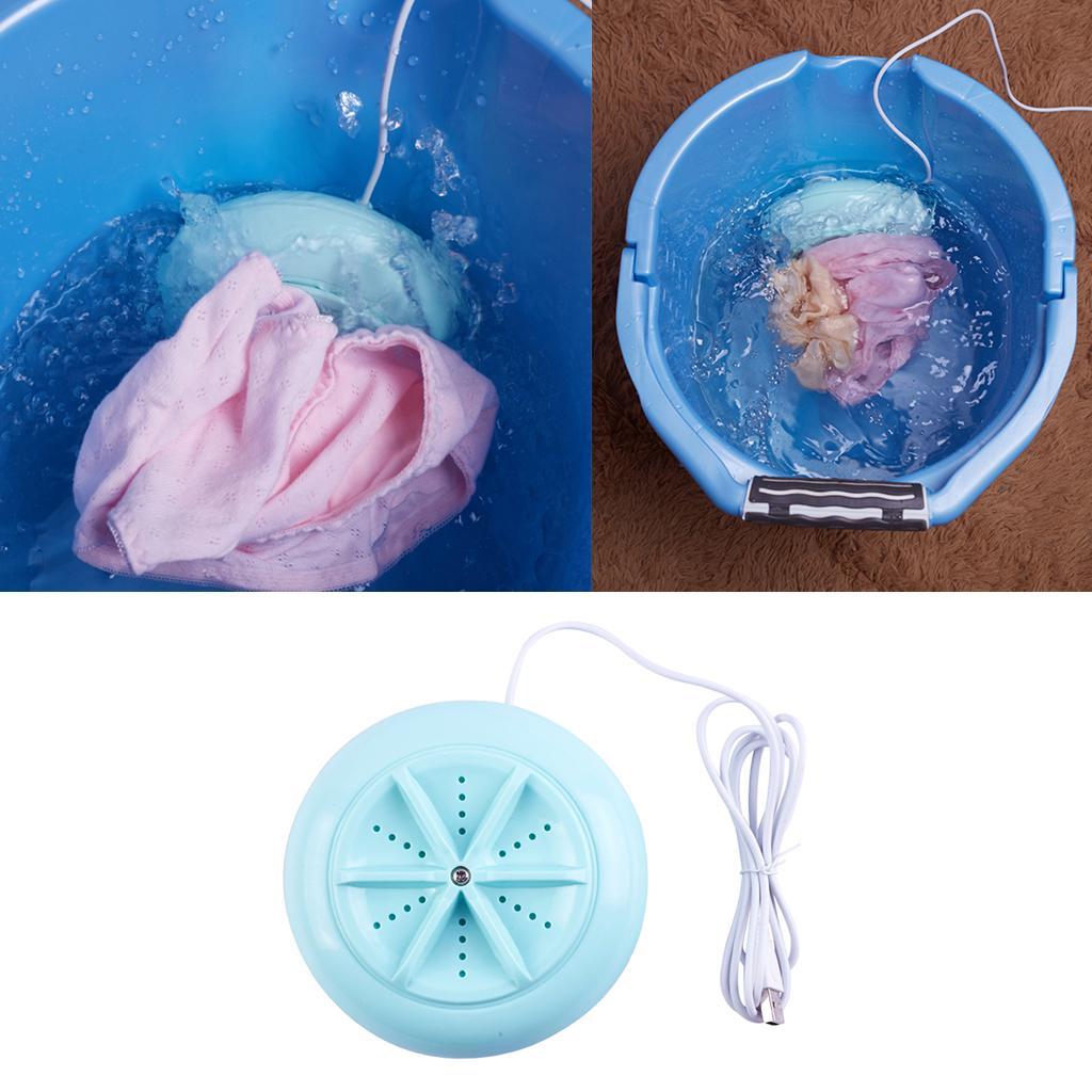 Portable Washing Machine Washer USB 10W for Towel Bra Home Travel Blue