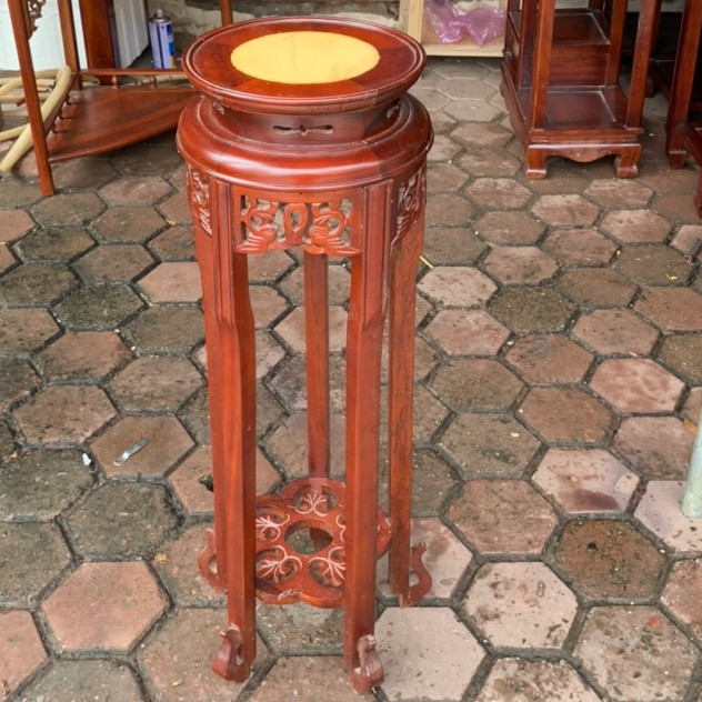 Đôn gỗ kê tượng - bình hoa 80cm