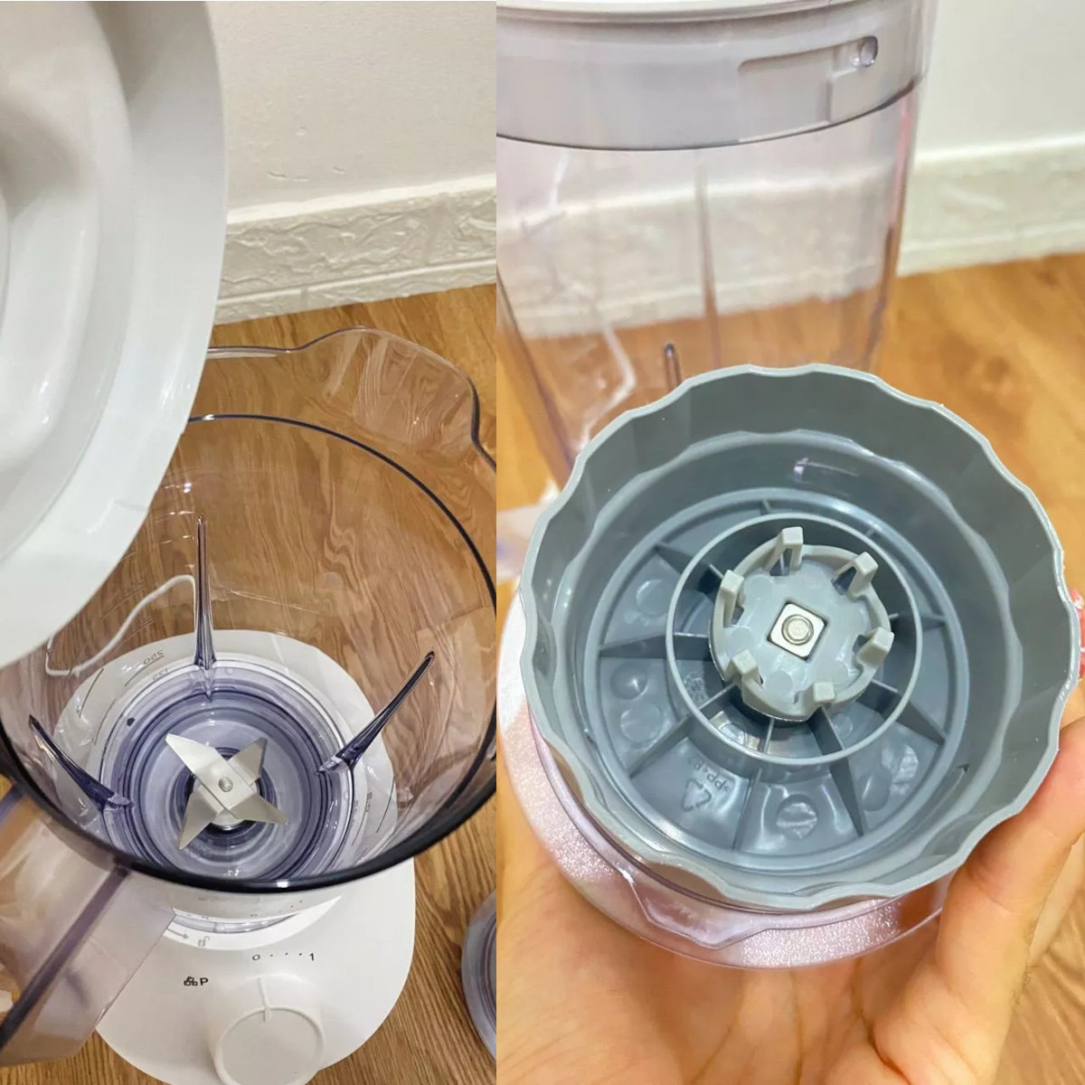 Máy xay sinh tố 2 cối Philips HR2041/10 công suất 450W, xuất xứ Indonesia - Hàng chính hãng