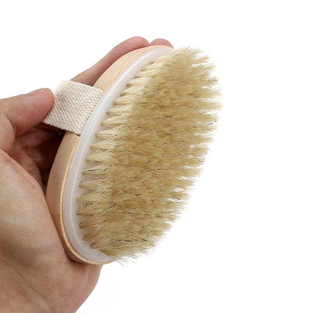 Bathing Brush Dry Skin Body Soft Natural Bristle SPA Brush Without Handle Wooden Bath Shower Brush SPA Exfoliating Body Brush