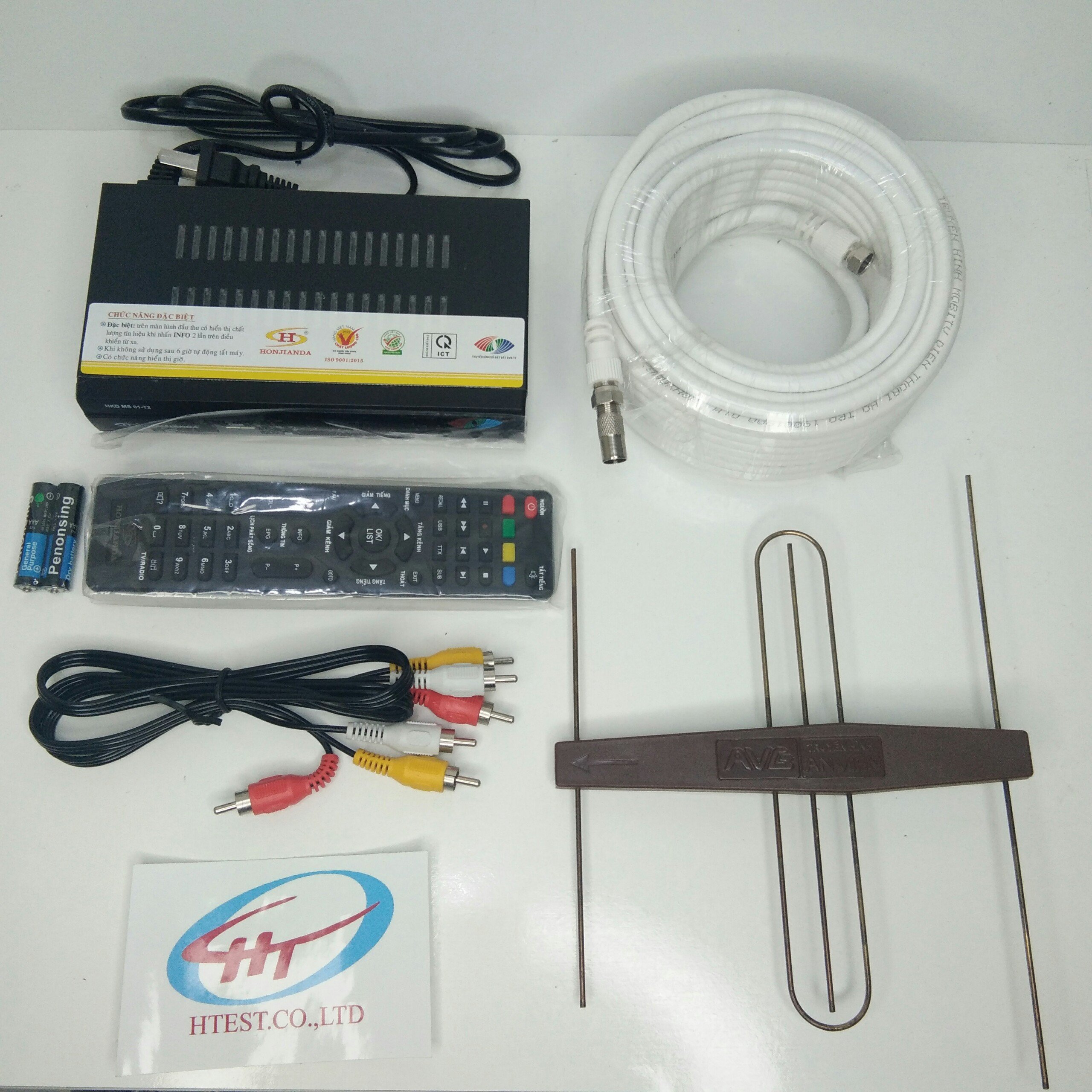 combo tron bộ đầu thu dvb t2 HKD MS01 + anten khuếch đại + dây 15 mét , Hàng Chính Hãng.