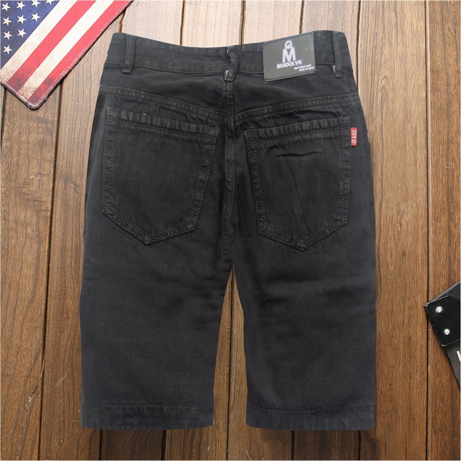 Quần short jeans nam đen vải dày đẹp Q169 MĐ