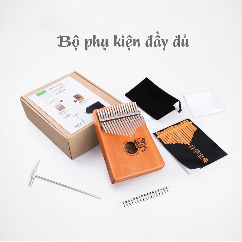 Đàn Kalimba 17 Phím - Đàn Kalimba Thumbs Piano Sử Dụng Ngón Tay TẶNG KÈM Búa Chỉnh Âm, Giấy Dán Nốt, Túi đựng