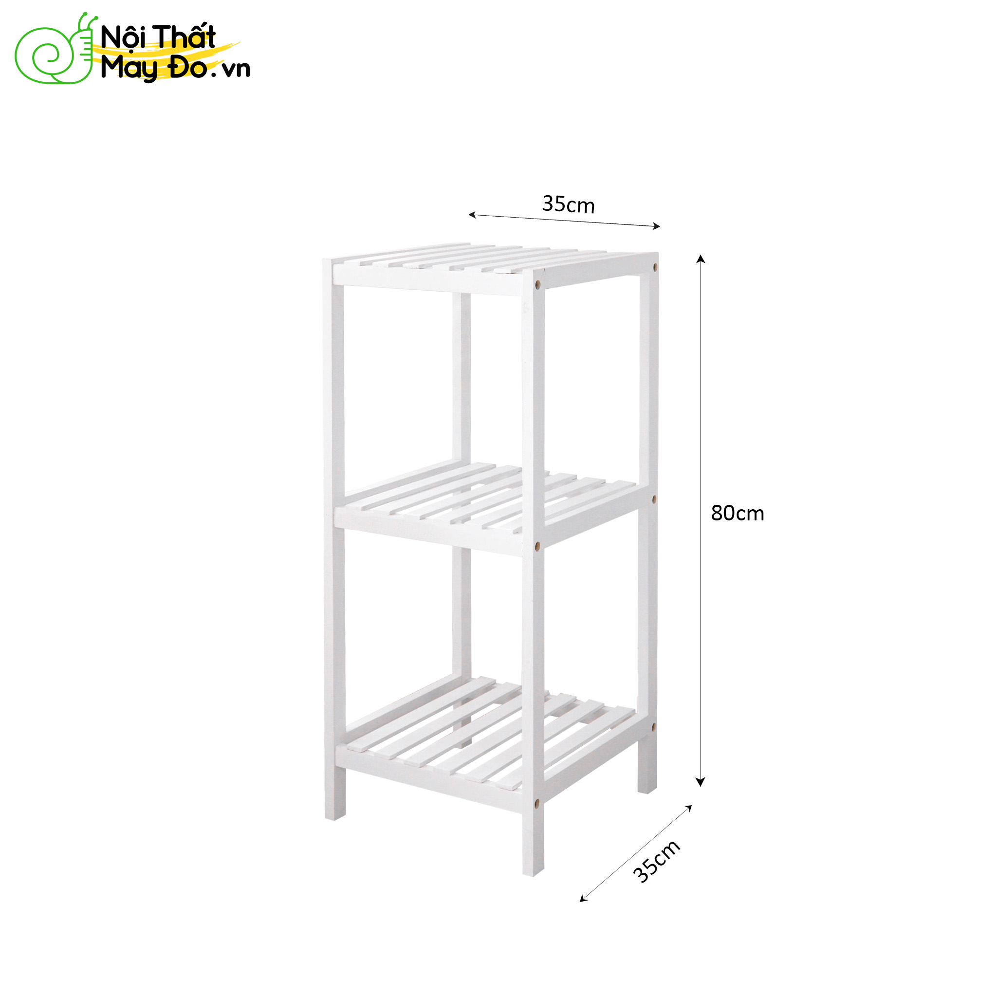 Kệ Gỗ Đa Năng- SHELF 3F - Thiết Kế 3 Tầng Hiện Đại - Chất Liệu Gỗ Thông Bền Chắc - Dễ Di Chuyển - Có 2 Màu Sắc