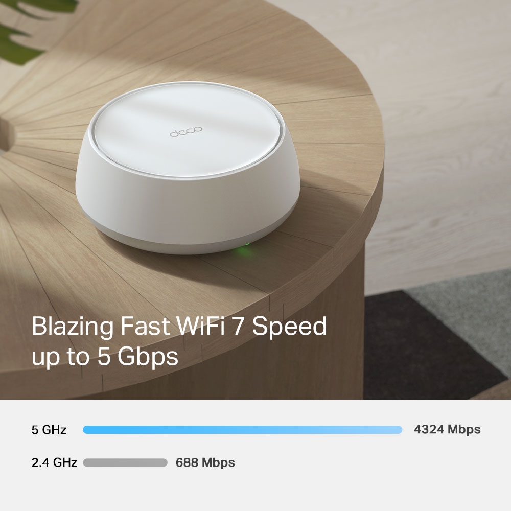 Bộ phát WIFI Mesh TP-Link Deco BE25 | WIFI 7 BE5000 2 băng tần 2.4 &amp; 5Ghz | Dễ cài đặt | Phủ sóng rộng | Bảo hành 2 năm | Hàng Chính Hãng