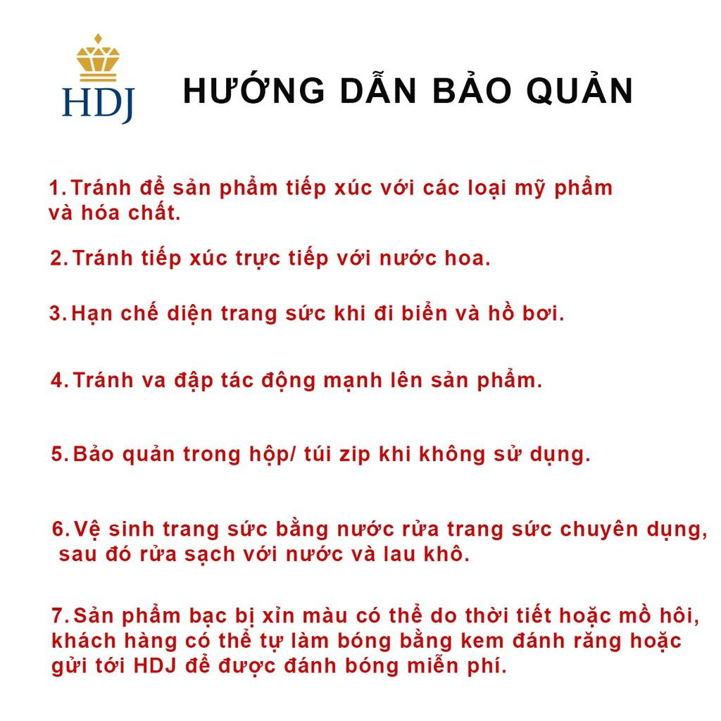 Bông tai bạc nữ hoa tuyết đính đá trắng đẹp trang sức cao cấp HDJ mã BT-16-1