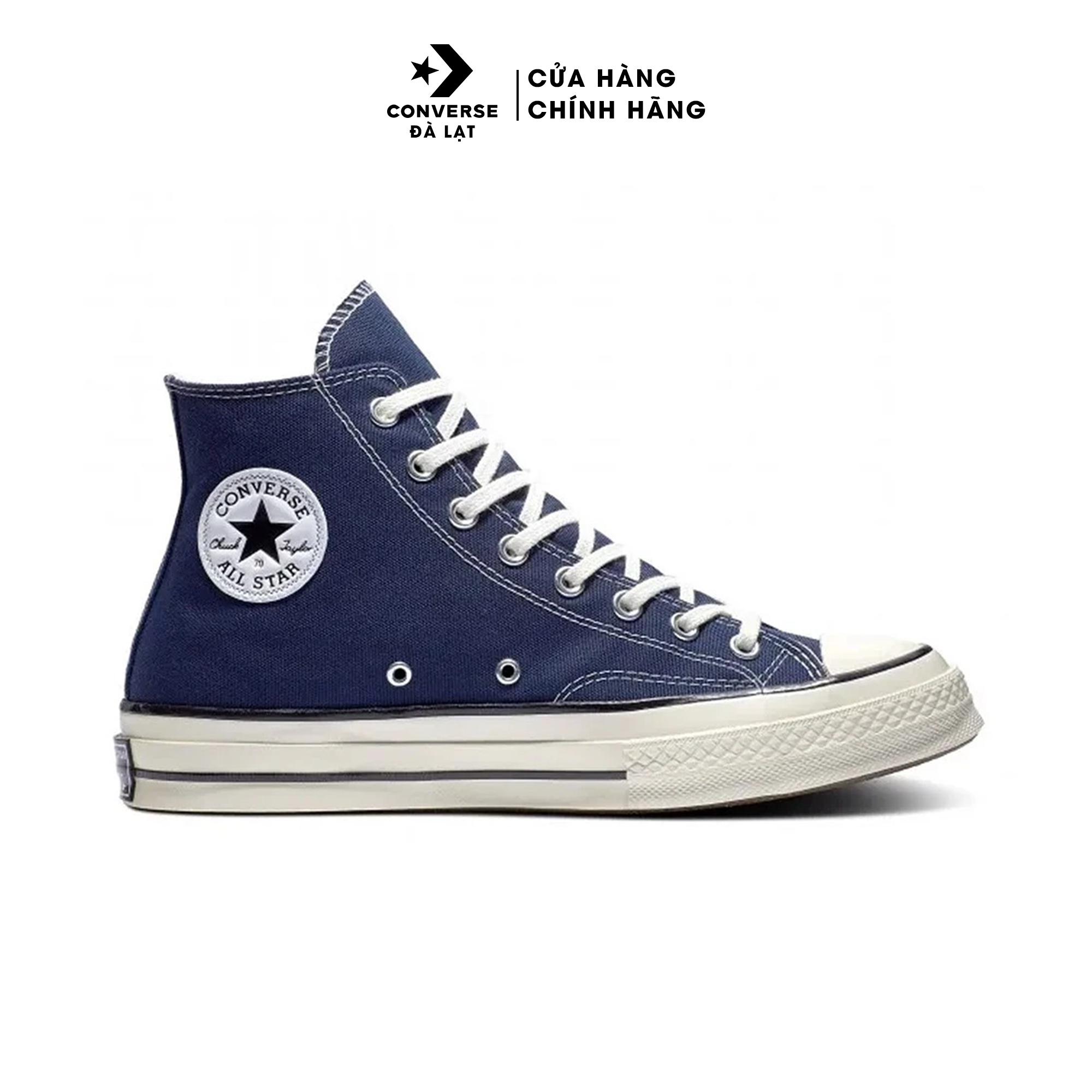 Giày Converse Unisex cổ cao Chuck 70 High Recycled Canvas Midnight Navy - 172676C