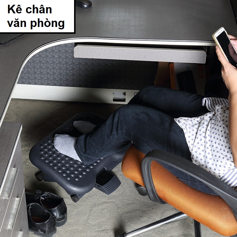 Ghế kê chân văn phòng Foot rest, ghế matxa chân kê chân bàn học điều chỉnh chiều cao