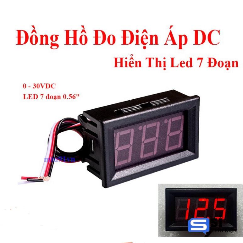 Đồng Hồ Led Báo vôn DC, Đo Điện Áp Một Chiều 0.56 inch