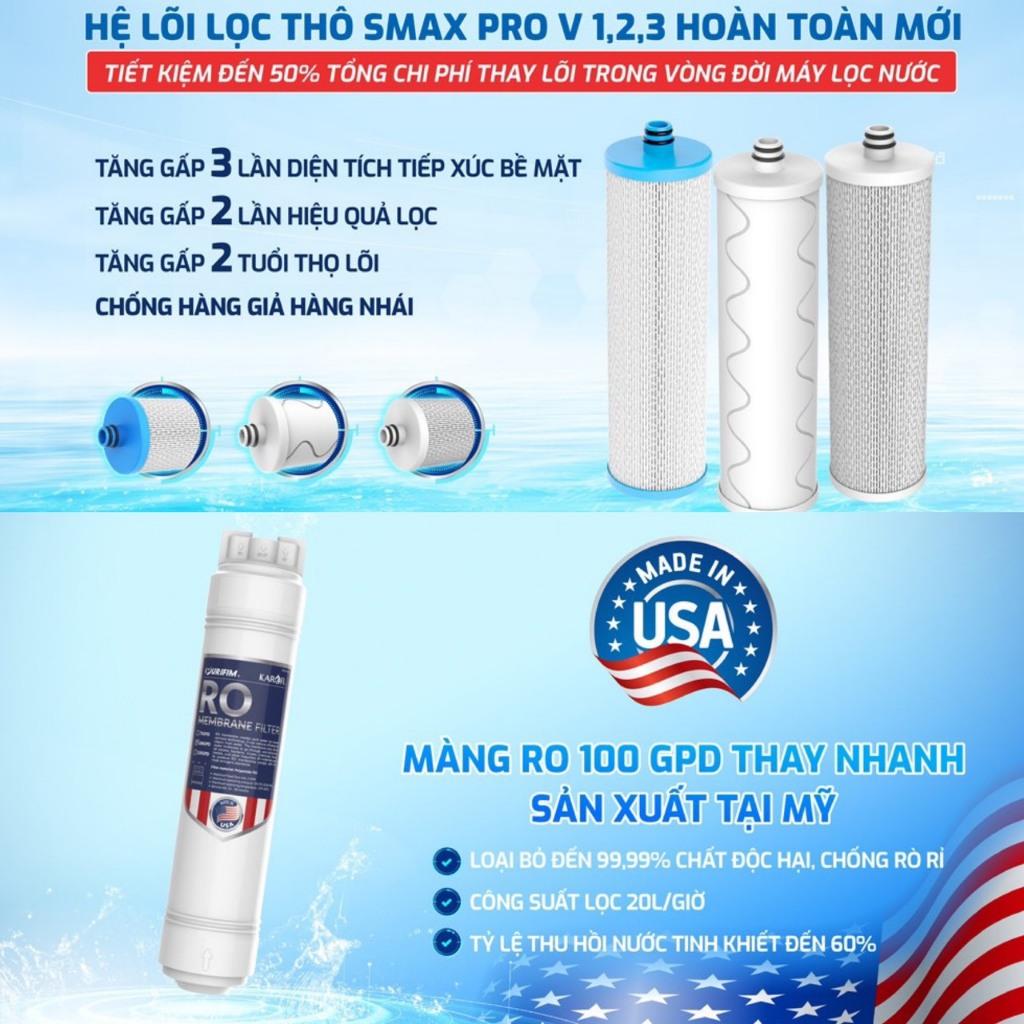 Máy Lọc Nước Để Gầm KAROFI KAQ-U95 PRO, 10 Lõi Cao Cấp, Vòi Led Điện Tử, Kết Nối Wifi, hàng chính hãng