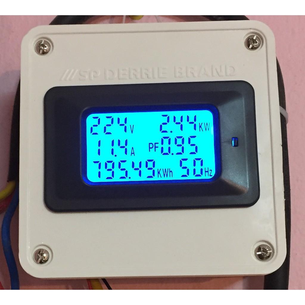 Công tơ - đồng hồ điện tử 6 thông số đo công suất, cường độ (100A