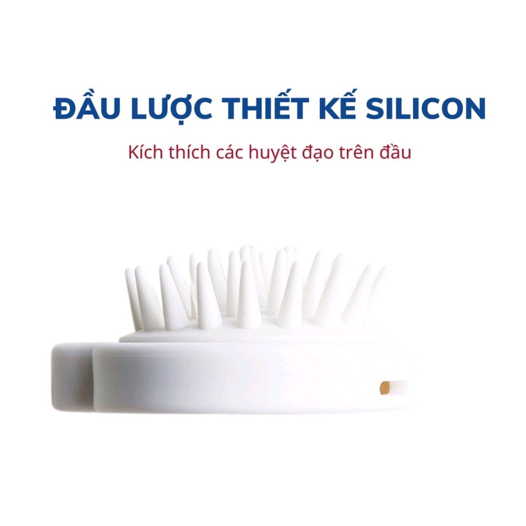 Lược gội đầu Silicone Nhật Bản - Massage xa da đầu - Giảm rụng tóc - Kích thích mọc tóc