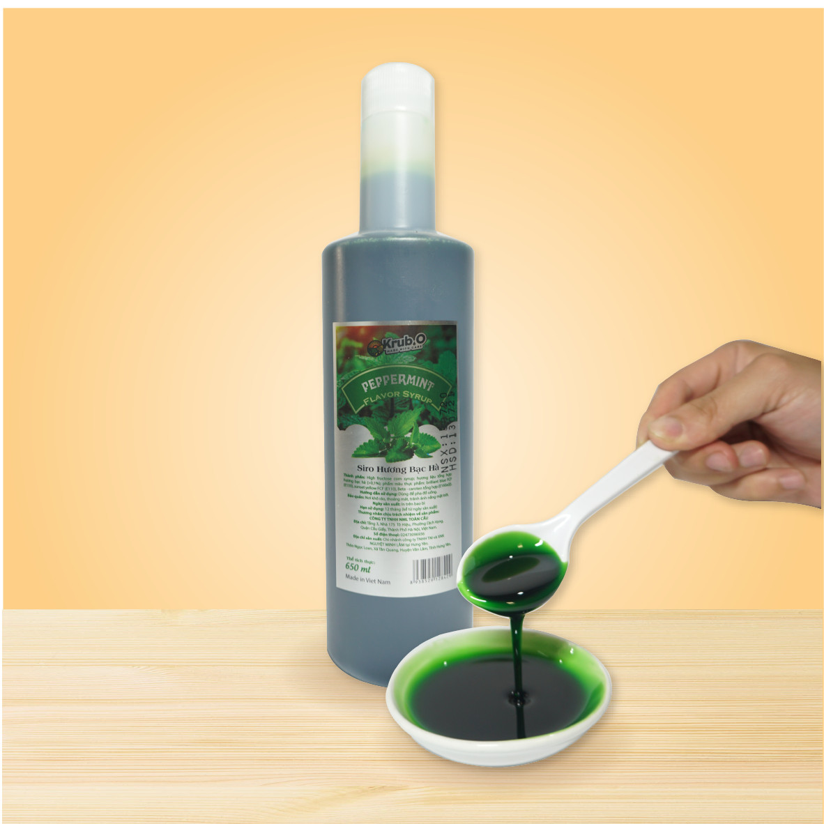Siro Hương Bạc Hà Krub.O  - Nguyên liệu pha chế - 650ml