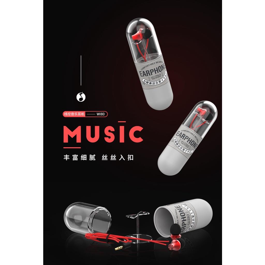 Tai nghe có dây WEKOME Wi80 Wired Earphone có sẵn nhiều màu - Hàng nhập khẩu