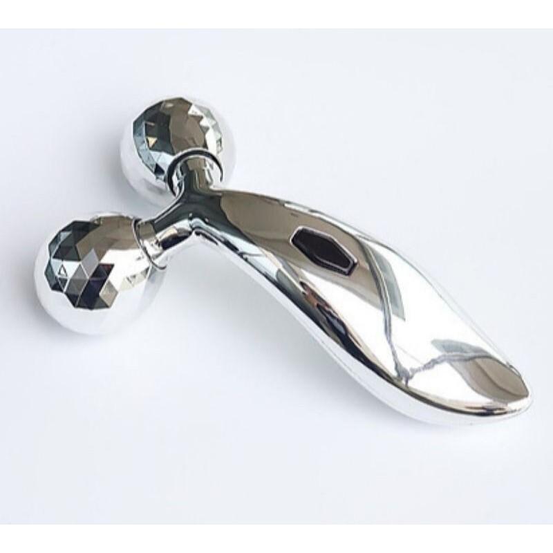 Com bo cây lăn massage mặt bằng inox và bi lăn tay gỗ hương