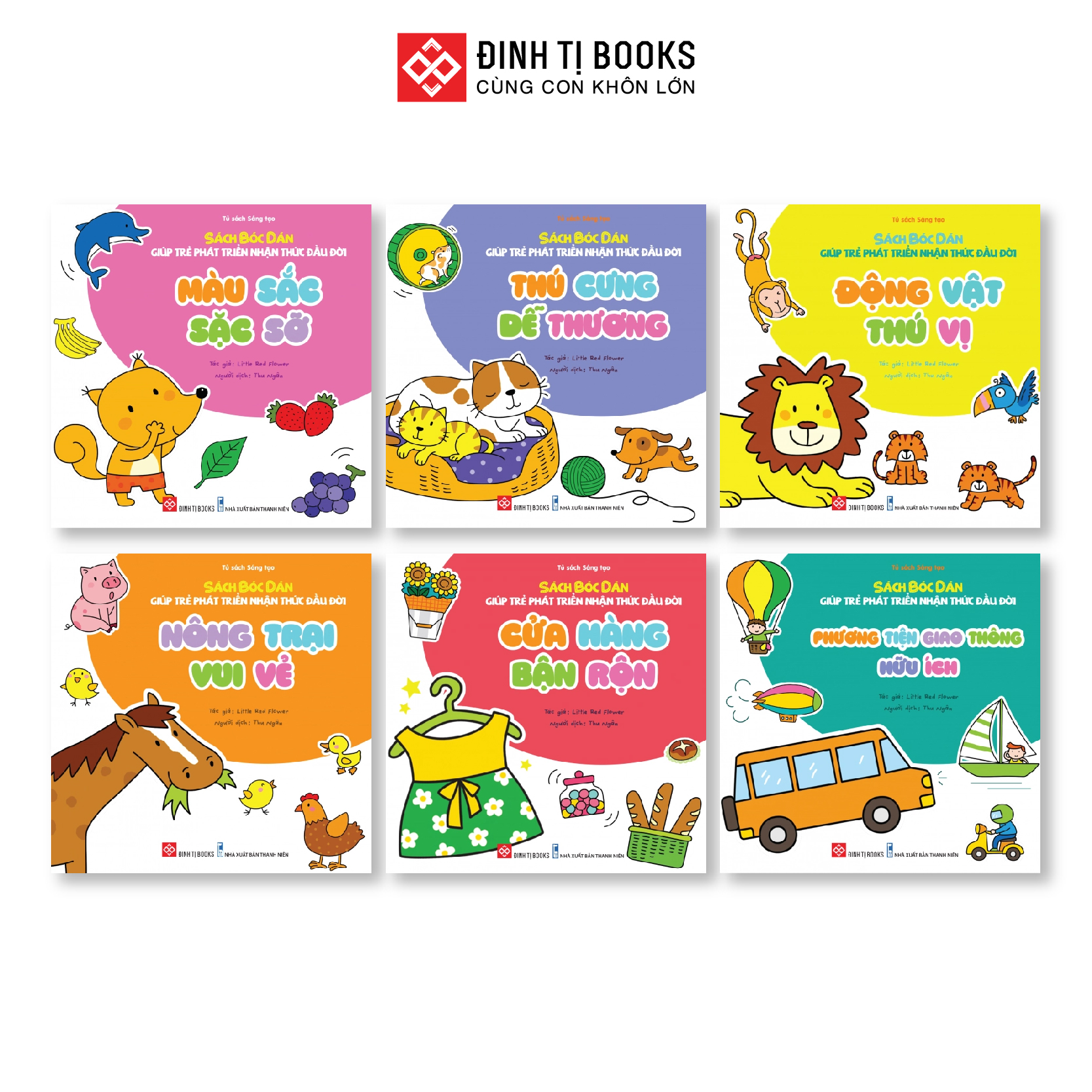 Sách bóc dán giúp trẻ phát triển nhận thức đầu đời - Cho trẻ từ 3 - 6 tuổi - Đinh Tị Books