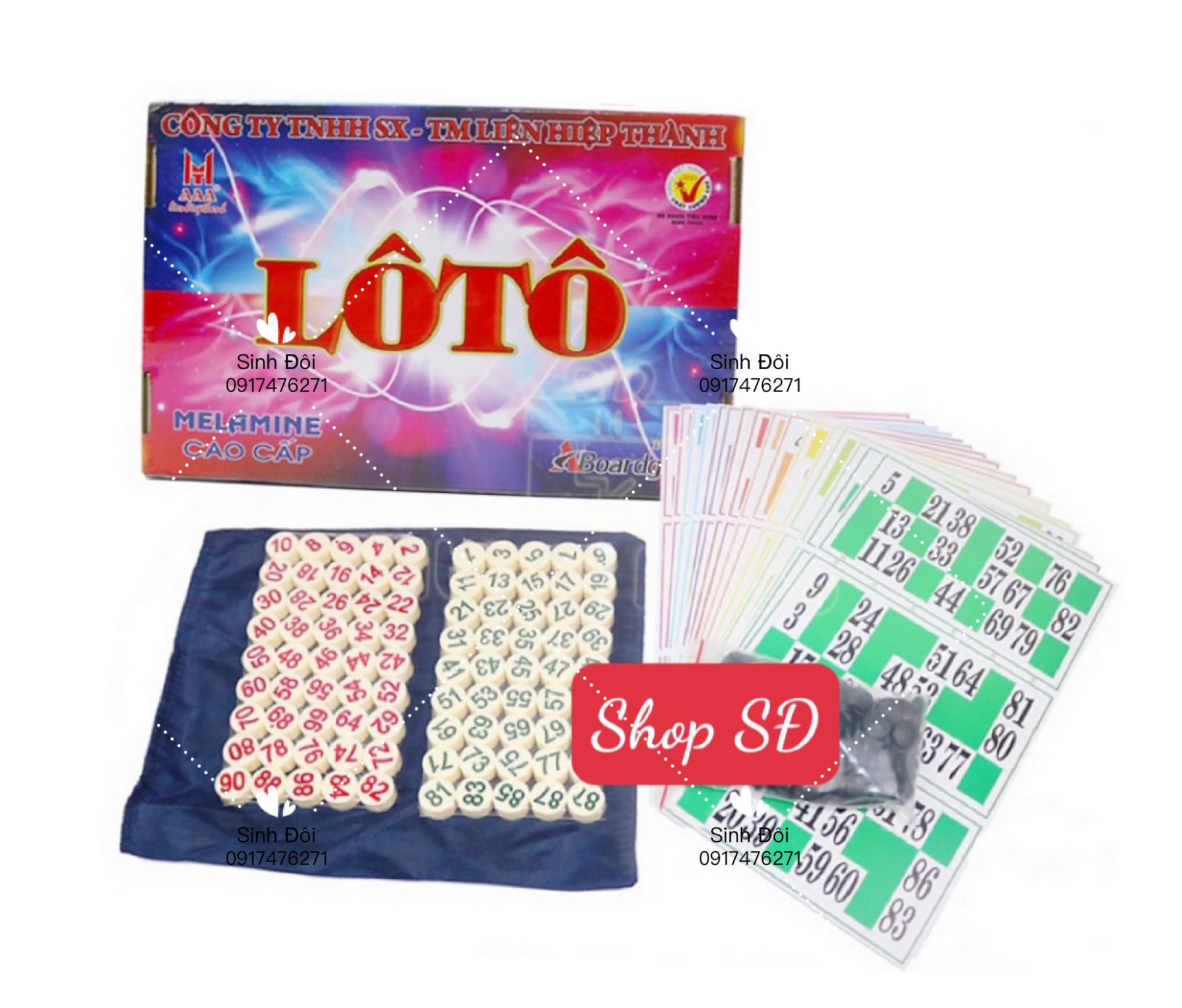 Bộ Đồ Chơi Cờ Lô Tô Bingo Lotto Việt Nhựa Cao cấp - cờ giải trí chơi vui