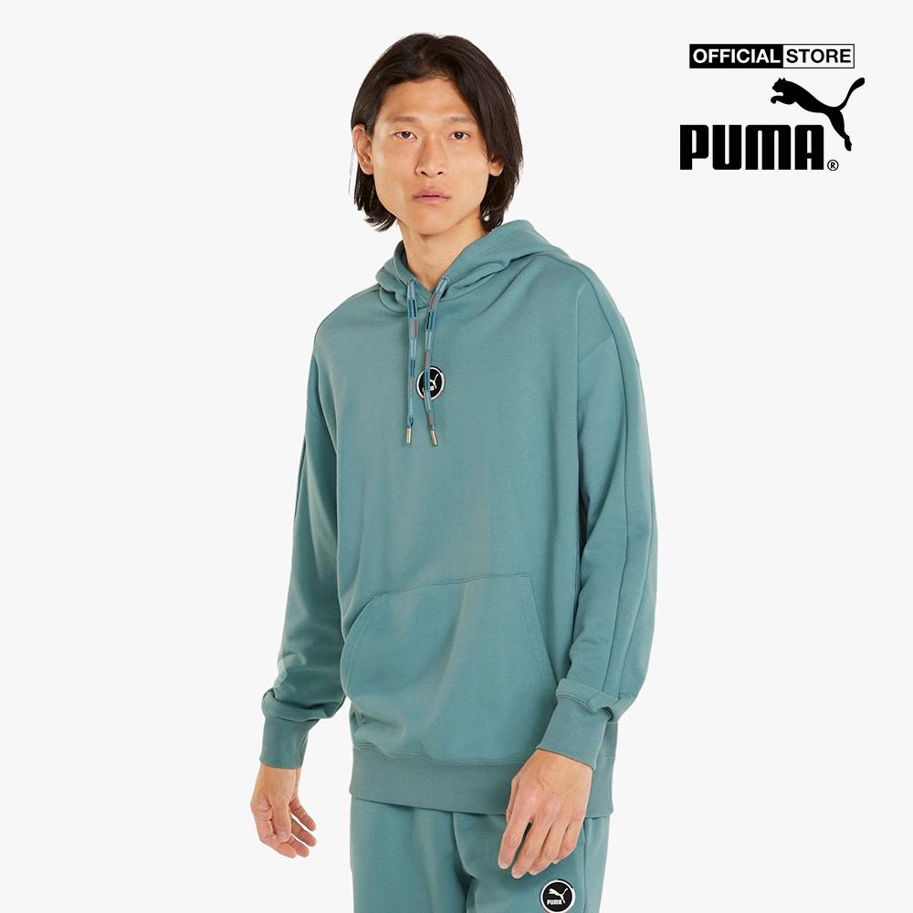 PUMA - Áo hoodie nam phối mũ trùm T7 Go For 534175