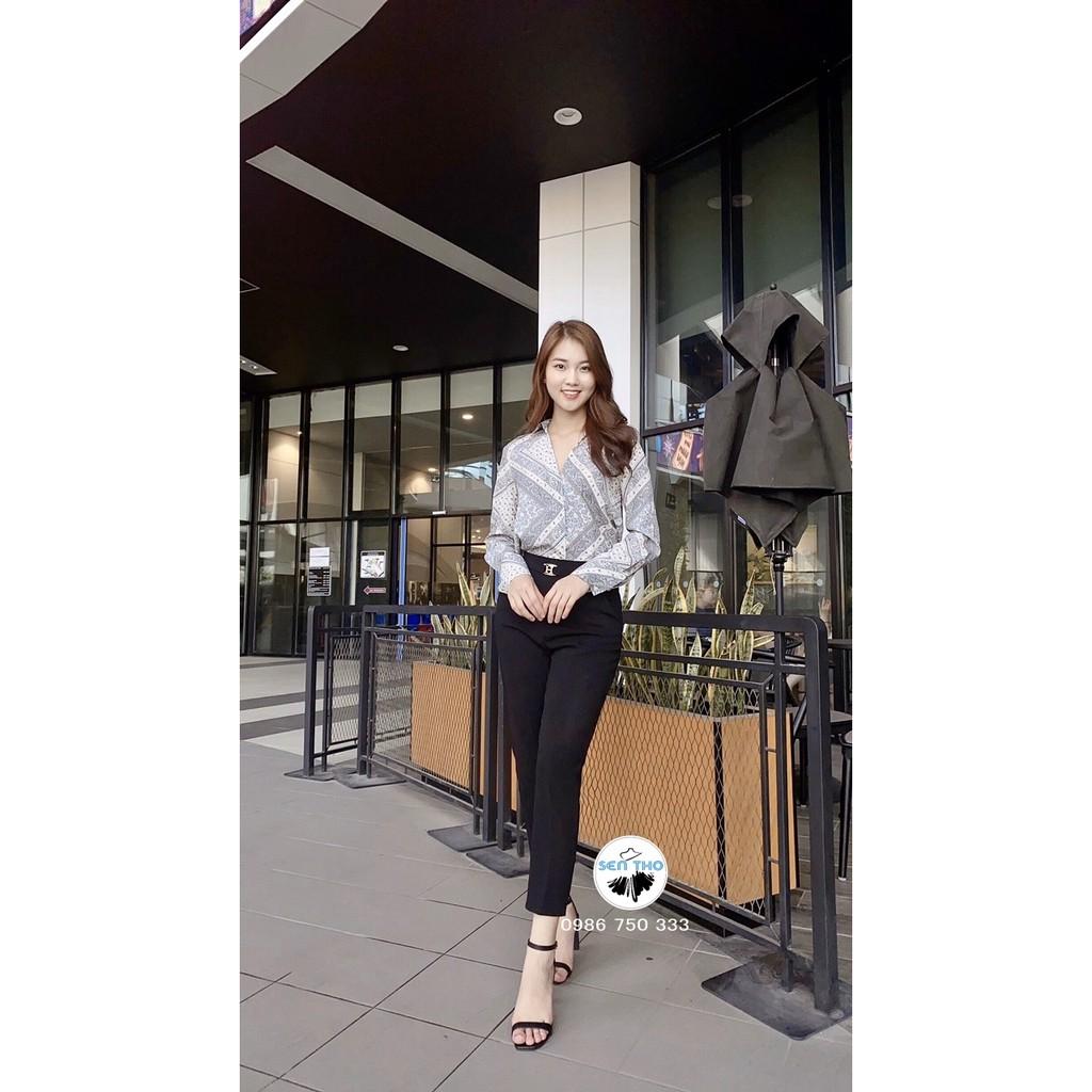 Quần Baggy Nữ Khoá Lệ, Đai Chữ, Baggy Công Sở Đẹp, Cạp Cao