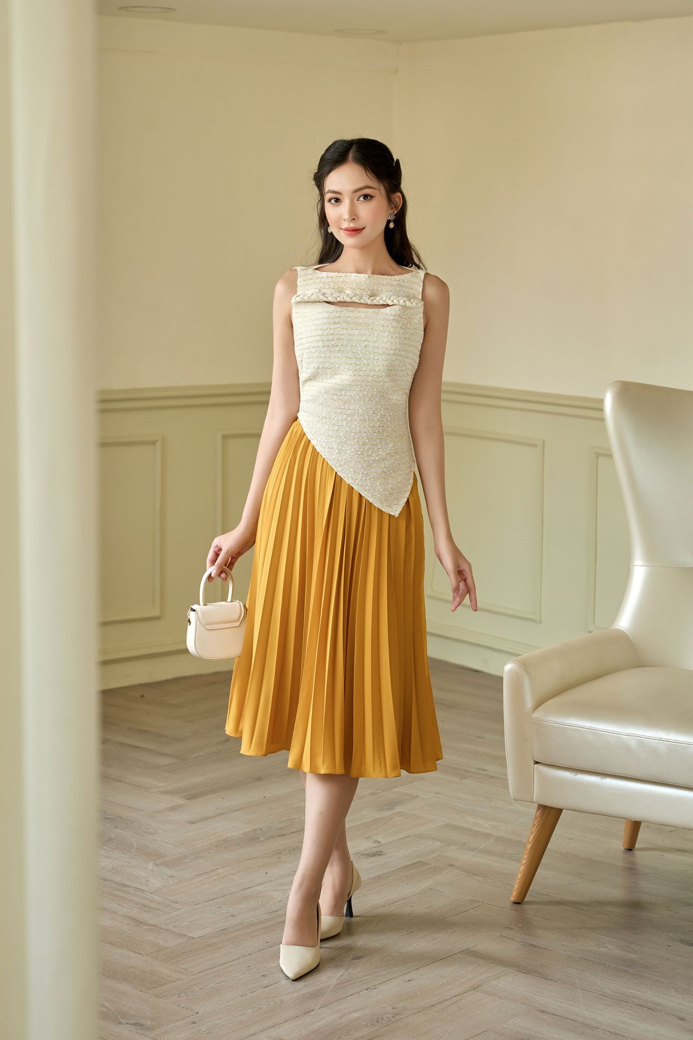 OLV - Chân váy Golden Pleated Skirt