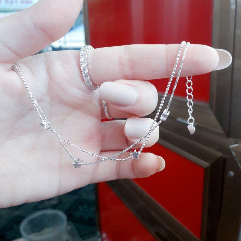 Lắc tay sao bạc kép  YN JEWELRY