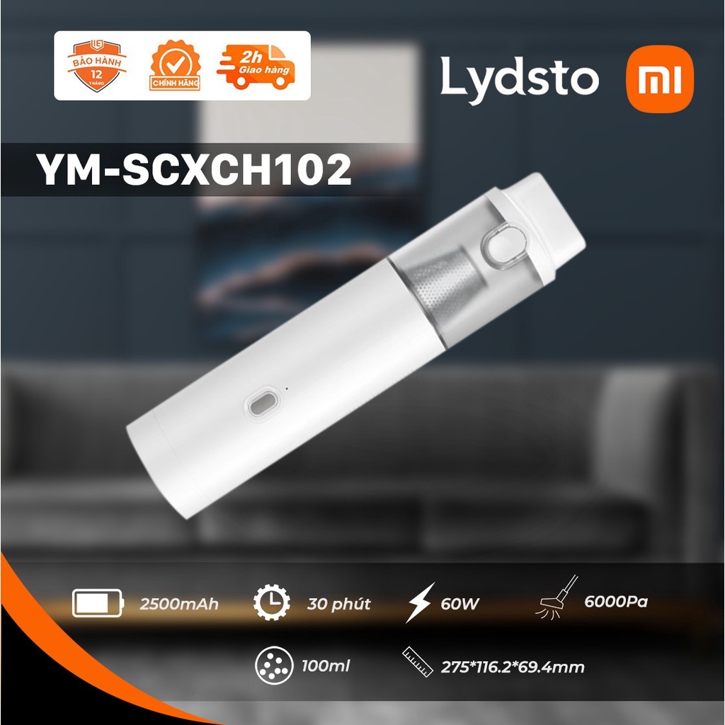 Máy hút bụi ô tô Lydsto H2 hàng chính hãng