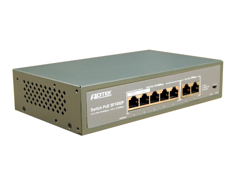 Switch APTEK SF1052P 5 port POE unmanaged - Hàng chính hãng