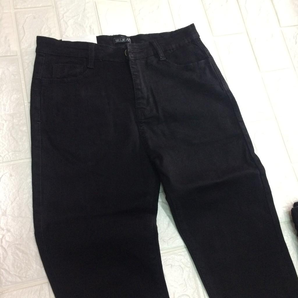 Quần jeans nữ đen trơn co giãn nhiều QJ01