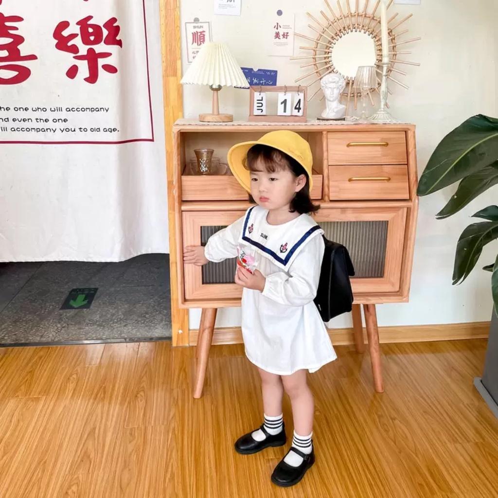 Váy bé gái dài tay phong cách thủy thủ dễ thương hàng QCCC