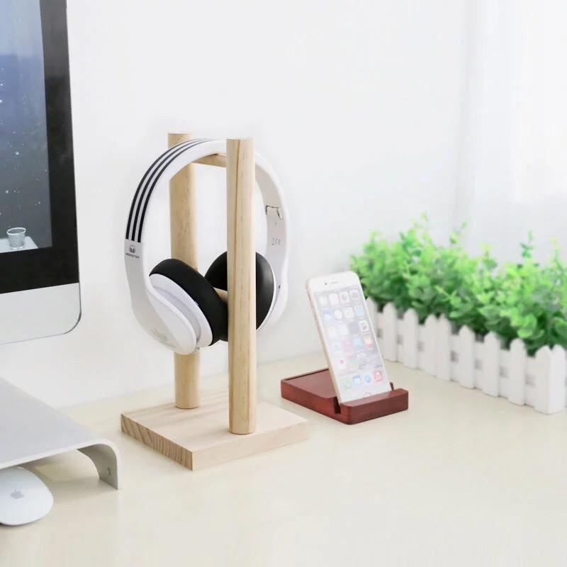 KỆ TREO Tai Nghe, GIÁ Đỡ HeadPhone Bằng Gỗ Thông Tự Nhiên an toàn giá rẻ