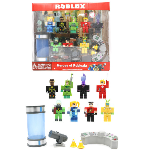 Mô Hình Roblox Heroes Robloxia - Gồm 8 Mô Hình + Phụ Kiện Xung Quanh