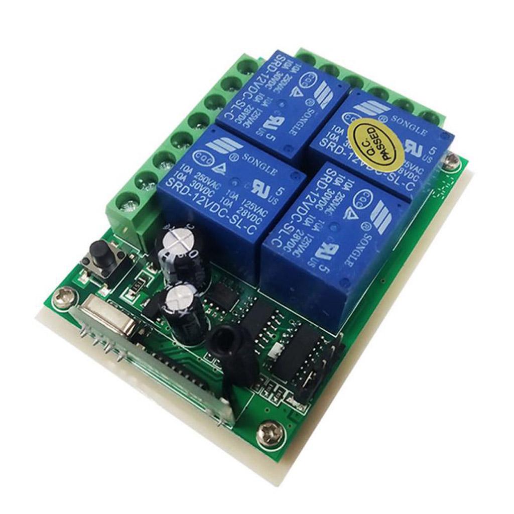 Công Tắc Rơle Không Dây 1 Pc PCB 4CH Với Bốn Nút điều Khiển Từ Xa 433 MHz