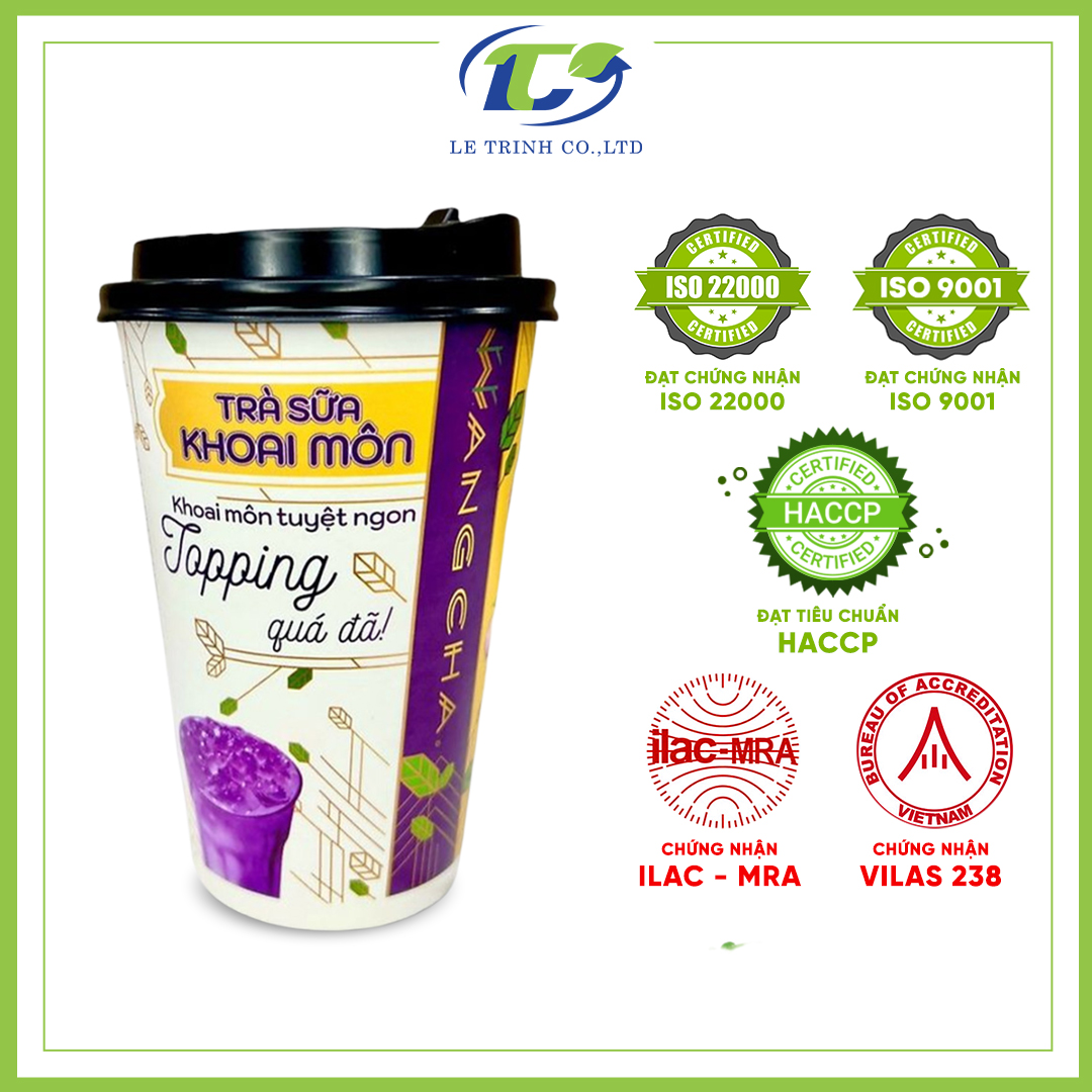 Ly Trà Sữa Wangcha vị khoai môn cao cấp - Trà Sữa Wangcha Vị Khoai Môn thơm ngon, hấp dẫn - Bột Trà Sữa Khoai Môn chính hãng
