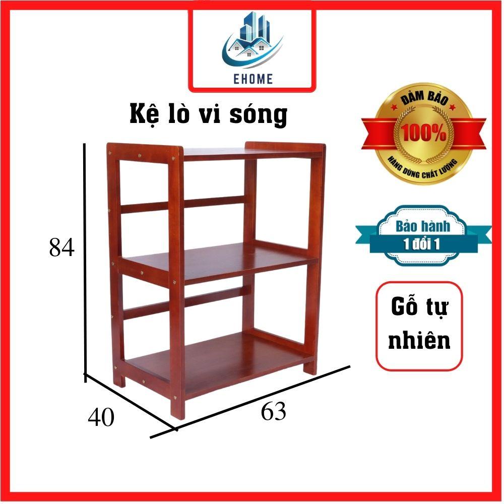Kệ lò vi sóng 2 tầng 3 tầng 4 tầng cao cấp bằng gỗ cao su Kệ đựng đồ dùng nhà bếp đa năng