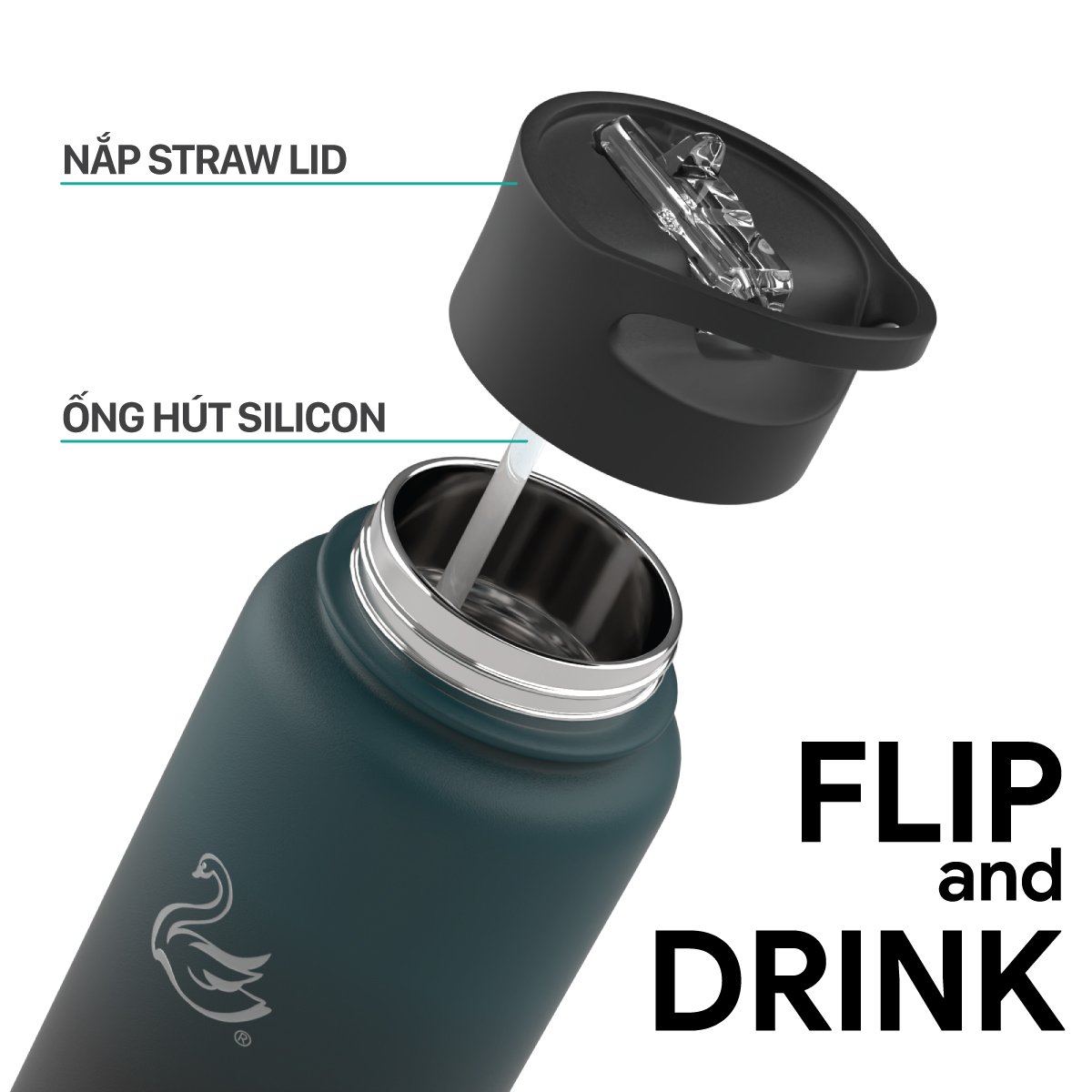 Bình Giữ Nhiệt 2GOOD FLASK WM-02 Combo 2 năp (946ml