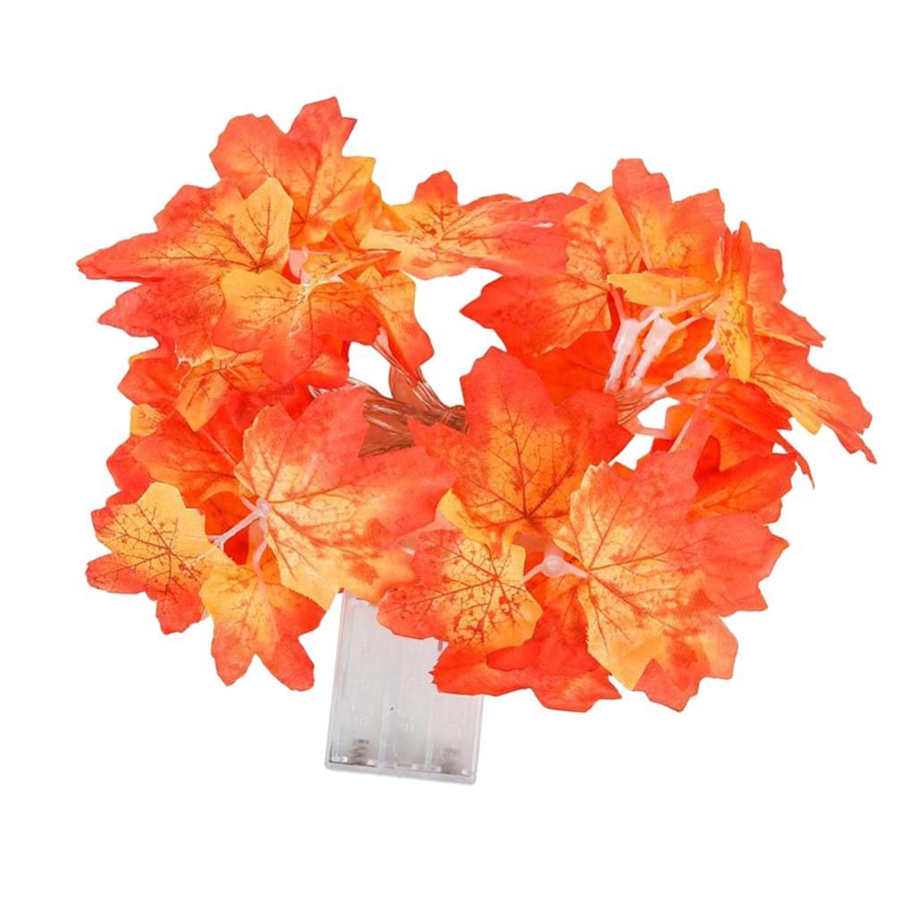 Christmas Lights Maple Leaf Lights 20-LED Fairy Lights Holiday Decoration