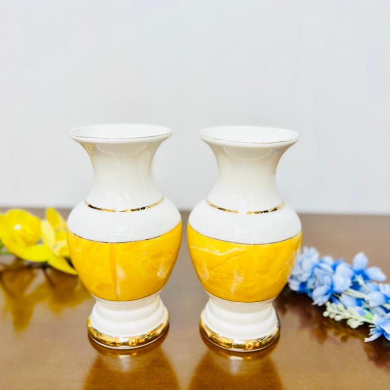 Bộ đồ sứ thờ thần tài RỒNG VIỆT, gốm sứ men trắng vàng cao cấp
