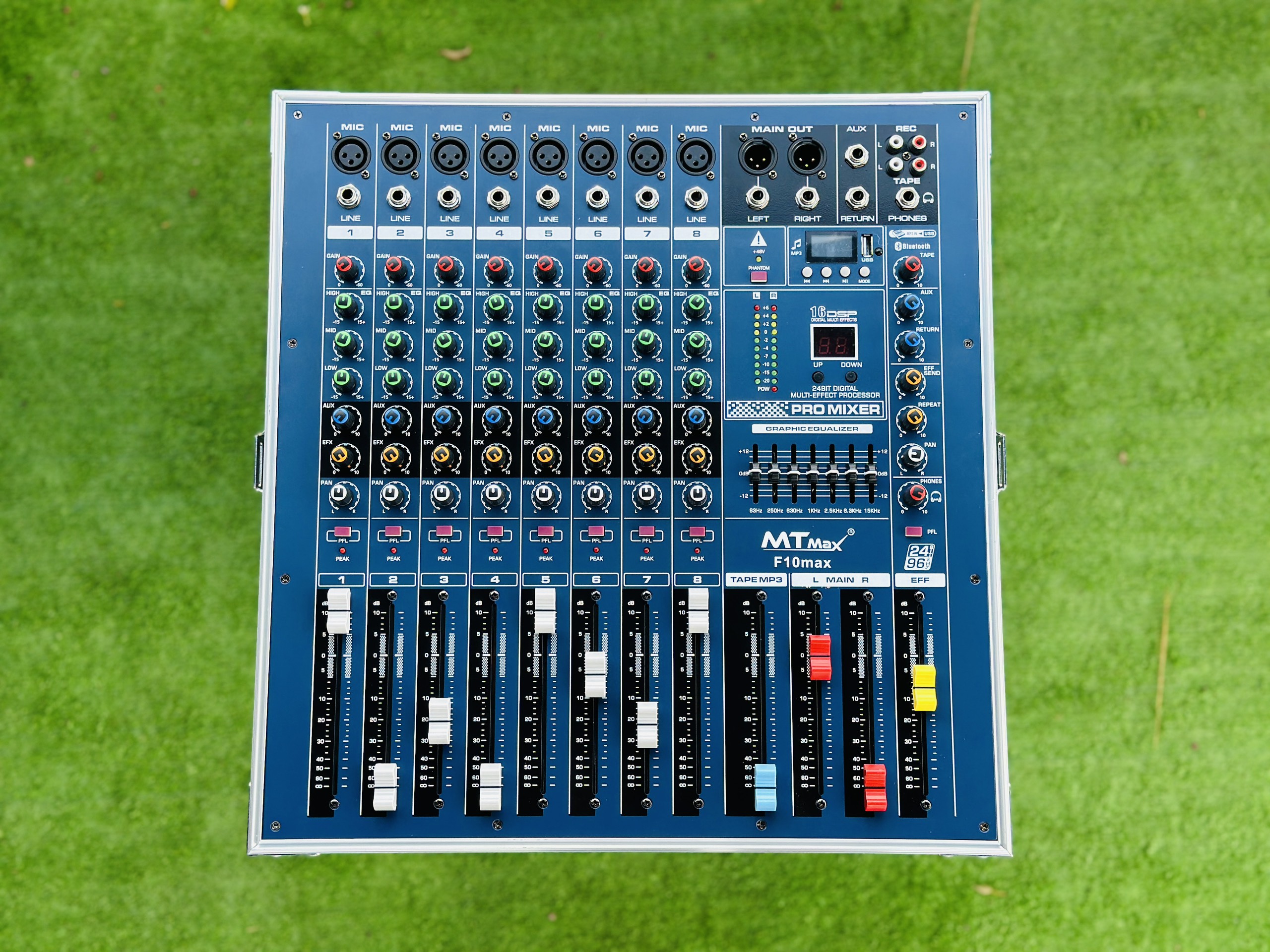 Mixer MTMAX F10 MAX liền công suất cực khủng chuyên nghiệp tích hợp nhiều chức năng- chuyên sân khấu, karaoke phòng trà, quán bar