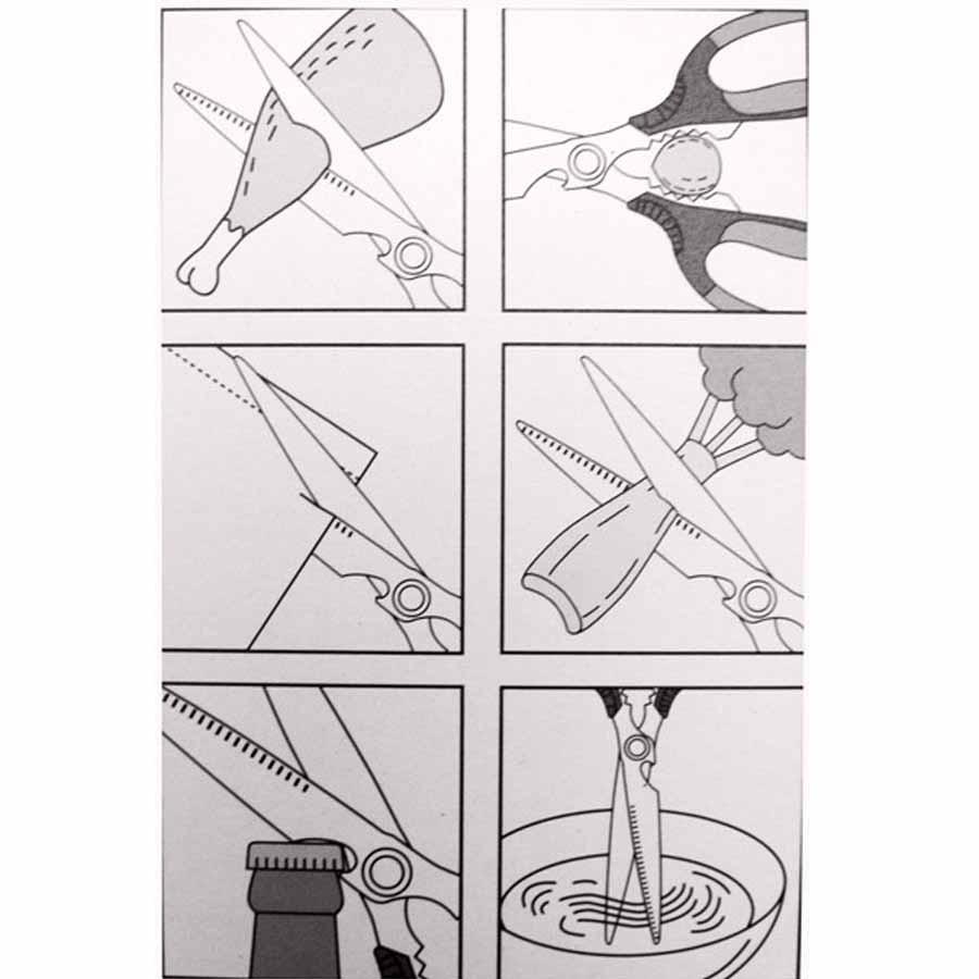 KÉO NHẬT ĐA CHỨC NĂNG cắt thực phẩm, kẹp càng cua, mở nắp lon, hộp